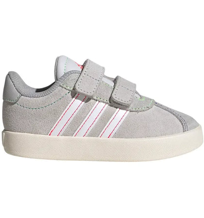 adidas VL Court 3.0 Dash Grey Cloud White Lime Burst (TD) - authentic adidas sneakers