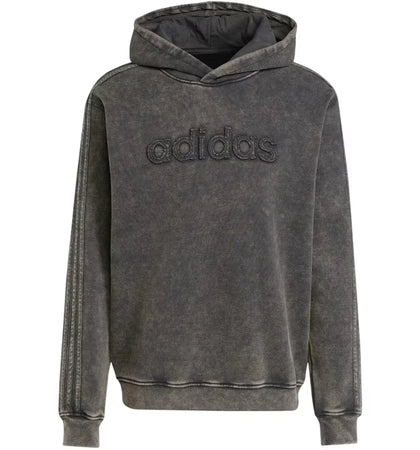 adidas Washed Hoodie Black - authentic adidas apparel