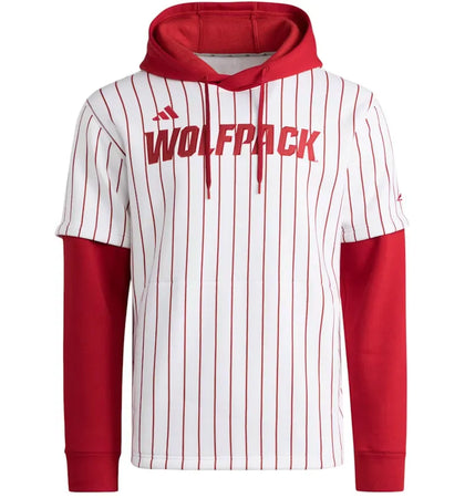 adidas Wolfpack Hooded Jersey White Team Power Red - authentic adidas apparel