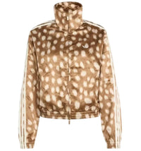 adidas Women's Animal Print Firebird Jacket Brown Desert