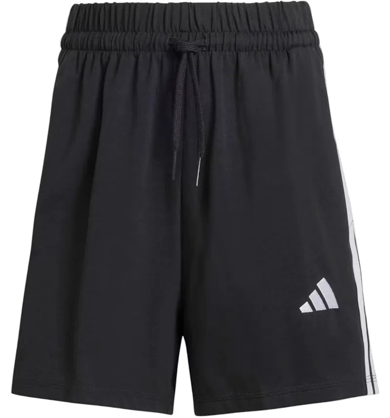 adidas Women's Essentials 3-Stripes Cotton Shorts Black/White - vue 360