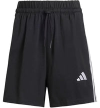 adidas Women's Essentials 3-Stripes Cotton Shorts Black/White