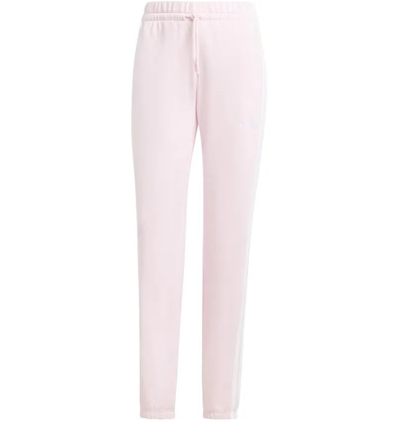 adidas Women's Essentials 3-Stripes French Terry Cuffed Pant Clear Pink/White - vue 360