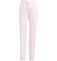 adidas Women's Essentials 3-Stripes French Terry Cuffed Pant Clear Pink/White