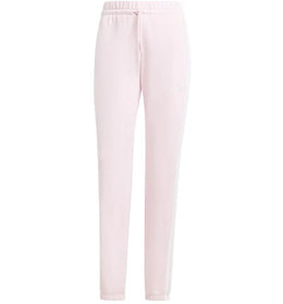 adidas Women's Essentials 3-Stripes French Terry Cuffed Pant Clear Pink/White - authentic adidas product