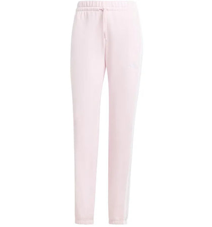 adidas Women's Essentials 3-Stripes French Terry Cuffed Pant Clear Pink/White - authentic adidas product