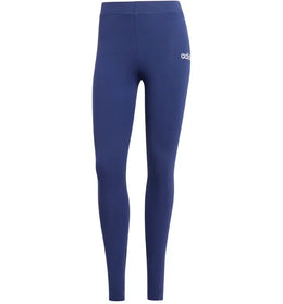 adidas Women's Essentials Linear Cotton Leggings Dark Blue/White - authentic adidas product