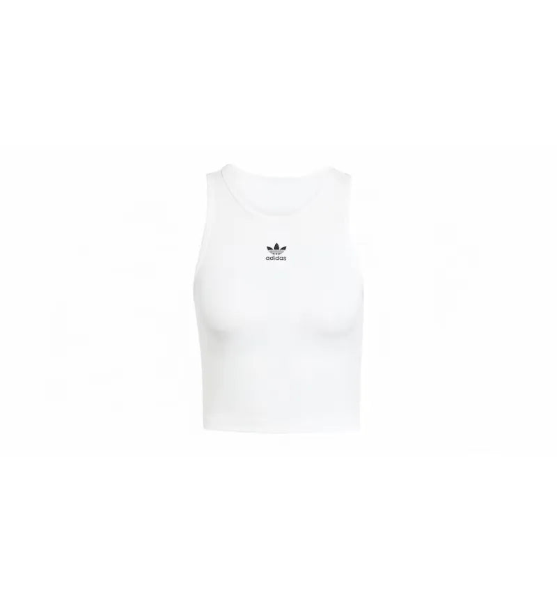 adidas Women's Essentials Ribbed Tank Top White - vue 360