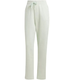 adidas Women's Essentials Small Logo Feel Cozy Open Hem Pant Linen Green - authentic adidas product
