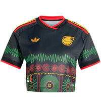 adidas Women's Jamaica 2026 Bob Marley Away Cropped Jersey Black