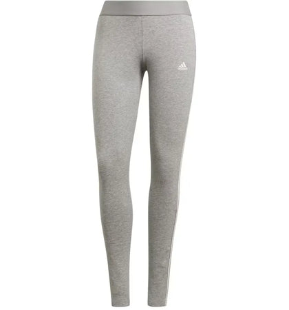 adidas Women's Loungewear Essentials 3-Stripes Leggings Medium Grey Heather/White - authentic adidas product