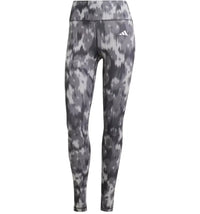 adidas Women's Optime Essentials Allover Print Flower Tie-Dye Leggings Black/Grey Five