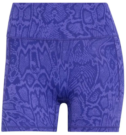 adidas Women's Optime PrimeLift Snake Short Leggings Solar Purple/Pure Purple - authentic adidas product