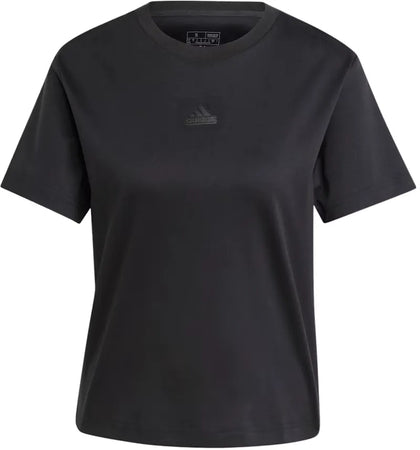 adidas Women's Signature Graphic Print T-Shirt Black - authentic adidas apparel