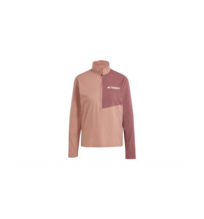 adidas Women's Terrex Multi Climacool 1/Zip Long Sleeve Long-Sleeve Top Warm Clay - authentic adidas product