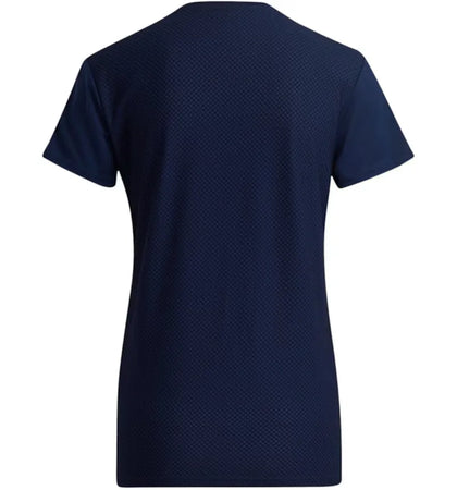 adidas Women's Tiro 23 V Neck Short Sleeve Jersey Navy Blue - authentic adidas apparel