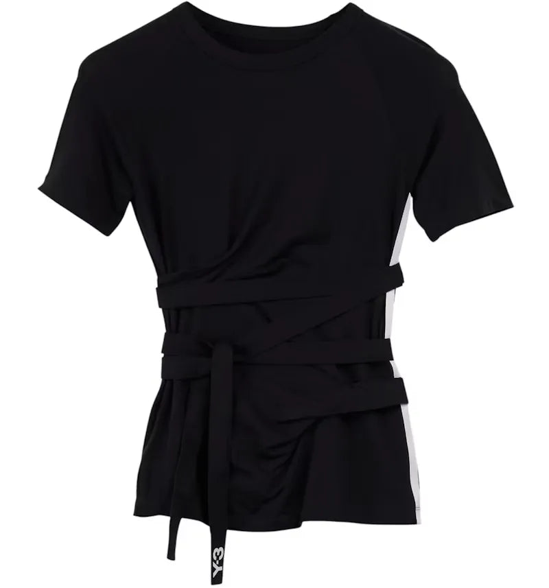 adidas Women's Y-3 Tencel Short Sleeve Tee Black - vue 360