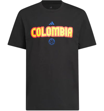 adidas World Cup 2026 Colombia Home Graphic Tee Black - authentic adidas product