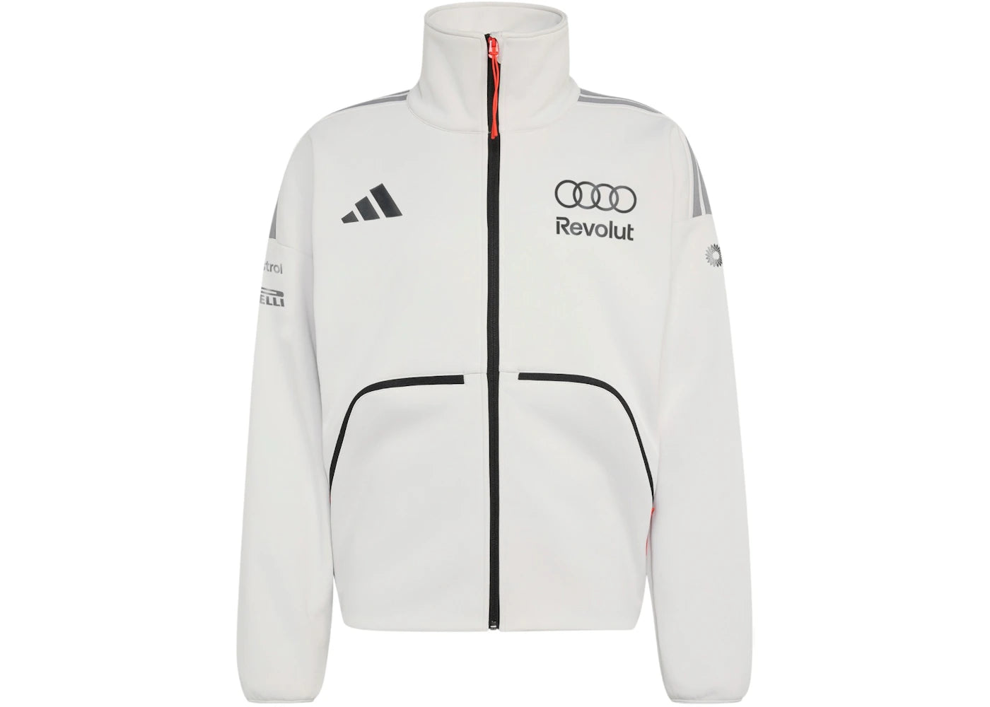 adidas x Audi Revolut F1 Team Engineers & Marketing Track Top Chalk Pearl/Iron Metallic - vue secondaire A