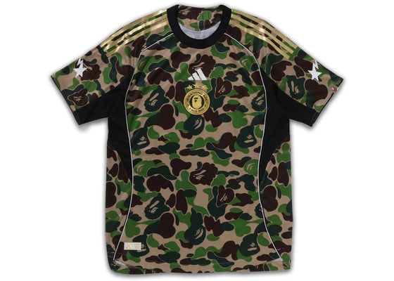 adidas x BAPE Football Graphic Slim Jersey T-shirt Green sneakers - authentic adidas shoes