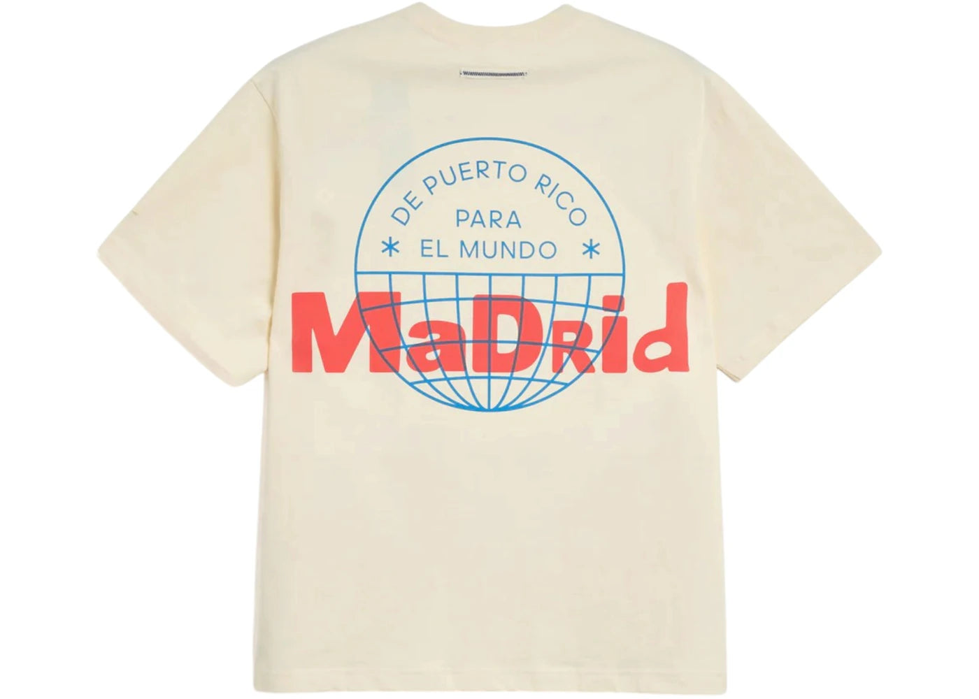 adidas x Bad Bunny DtMF Tour Madrid Heavyweight Merch Tee Cream White - vue 360