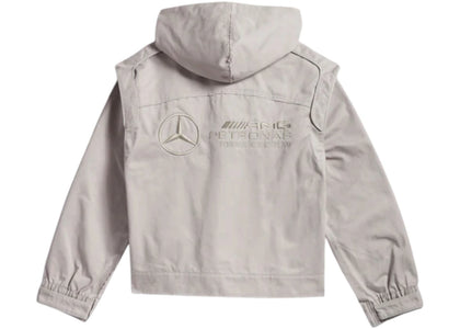 adidas x Bad Bunny x Mercedes-AMG F1 Racing Zip Up Balaclava Track Top Grey - authentic adidas product