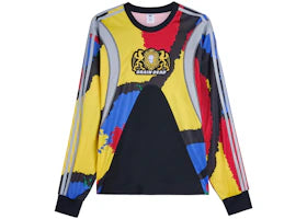 adidas x Brain Dead Long Sleeve Jersey Black/EQT Yellow - authentic adidas apparel