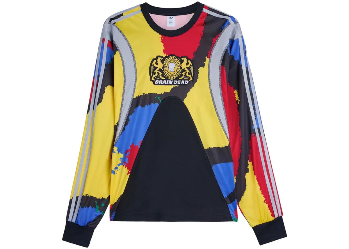 adidas x Brain Dead Long Sleeve Jersey Black/EQT Yellow - vue 360