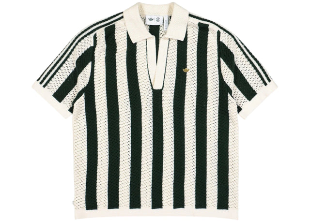 adidas x CLOT Knit Polo (Asia Sizing) Green Night/Cream White
