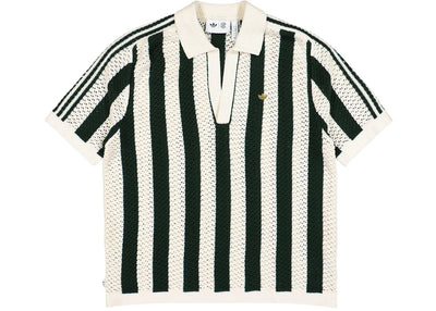 adidas x CLOT Knit Polo Green Night/Cream White