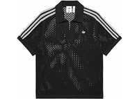 adidas x Edison Chen Crochet Polo Shirt Charcoal