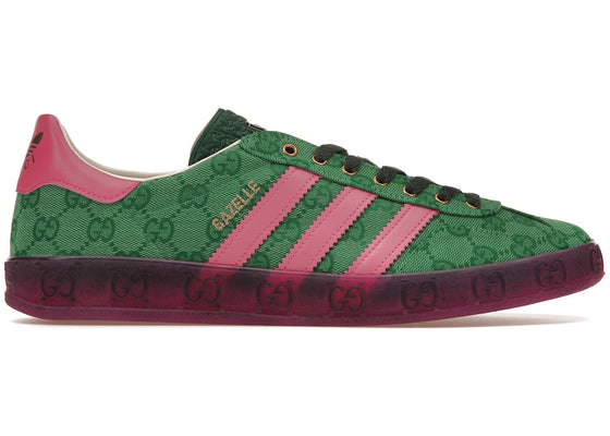 adidas x Gucci Gazelle Green GG Monogram (Women's) sneakers - authentic streetwear shoes