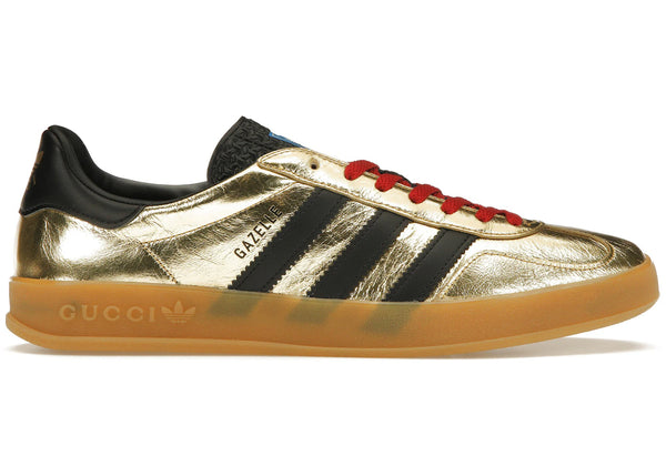 adidas x Gucci Gazelle Metallic Gold sneakers - authentic streetwear shoes