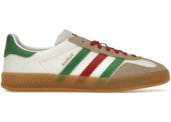 adidas x Gucci Gazelle White Green Red sneakers - authentic streetwear shoes