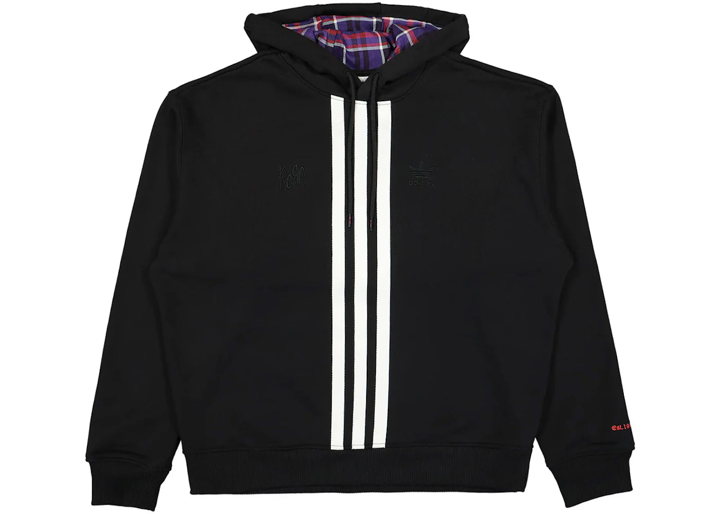 adidas x KoRn Hoodie (FW24) Black - vue 360