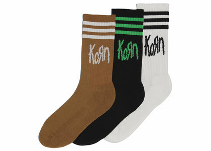 adidas x KoRn Sock Set (3 Pack) Off White/Black/Brown Desert - authentic adidas product