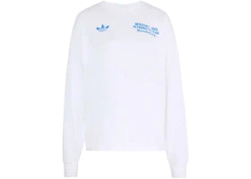 adidas x Mercedes AMG Petronas Formula 1 Team Blue Wonder Long Sleeves Tee White/Blue Bird (Asia Sizing) - vue 360