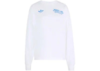 adidas x Mercedes AMG Petronas Formula 1 Team Blue Wonder Long Sleeves Tee White/Blue Bird (Asia Sizing)