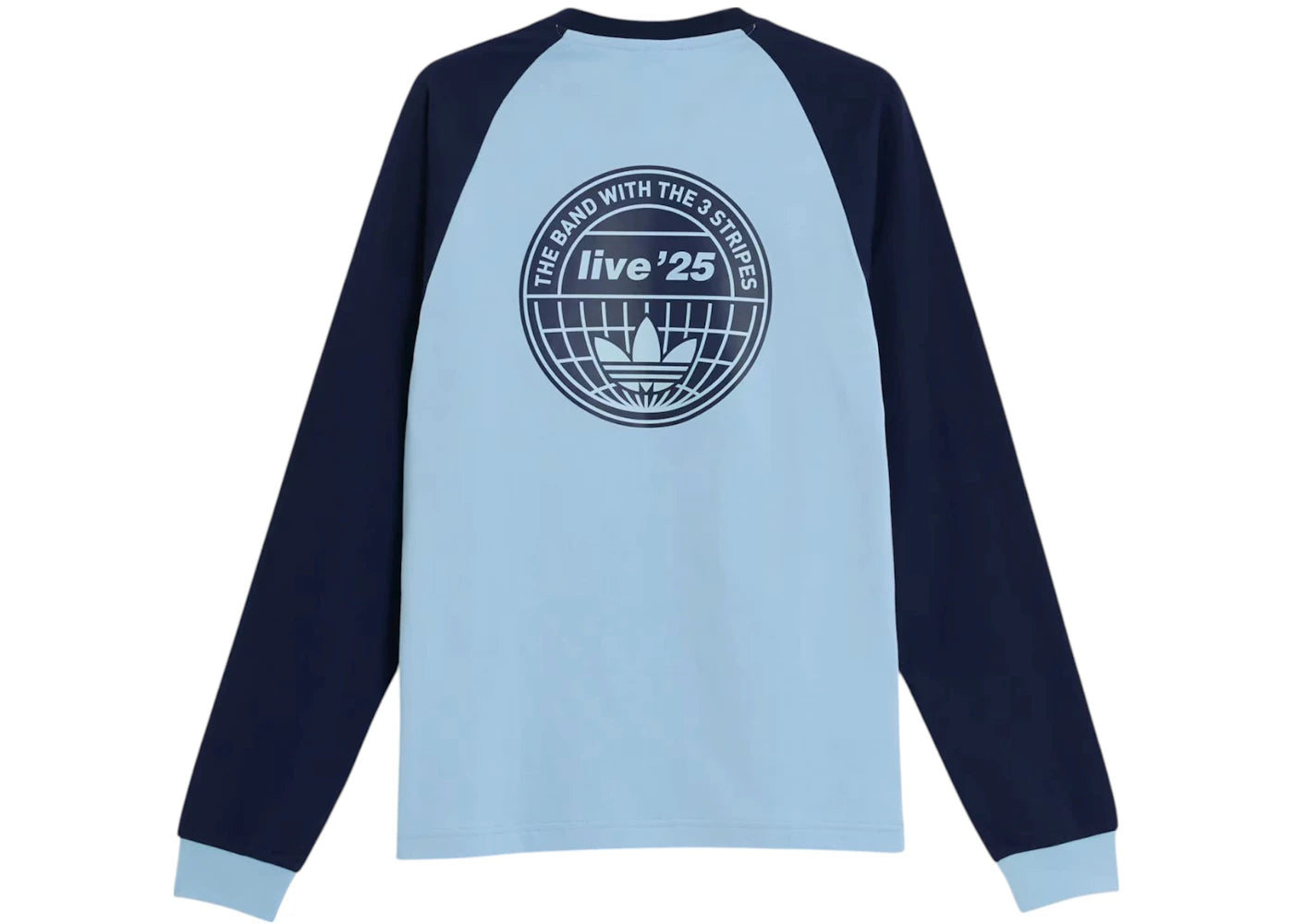 adidas x Oasis Tour 3-Stripes Longsleeve Tee Clear Sky/Night Indigo - vue secondaire A
