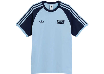 adidas x Oasis Tour 3-Stripes T-Shirt Clear Sky/Night Indigo - authentic adidas apparel