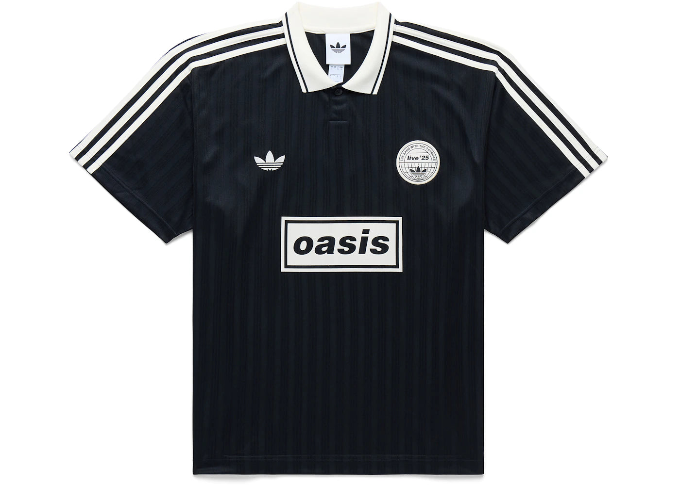 adidas x Oasis Tour Jacquard Jersey Schwarz