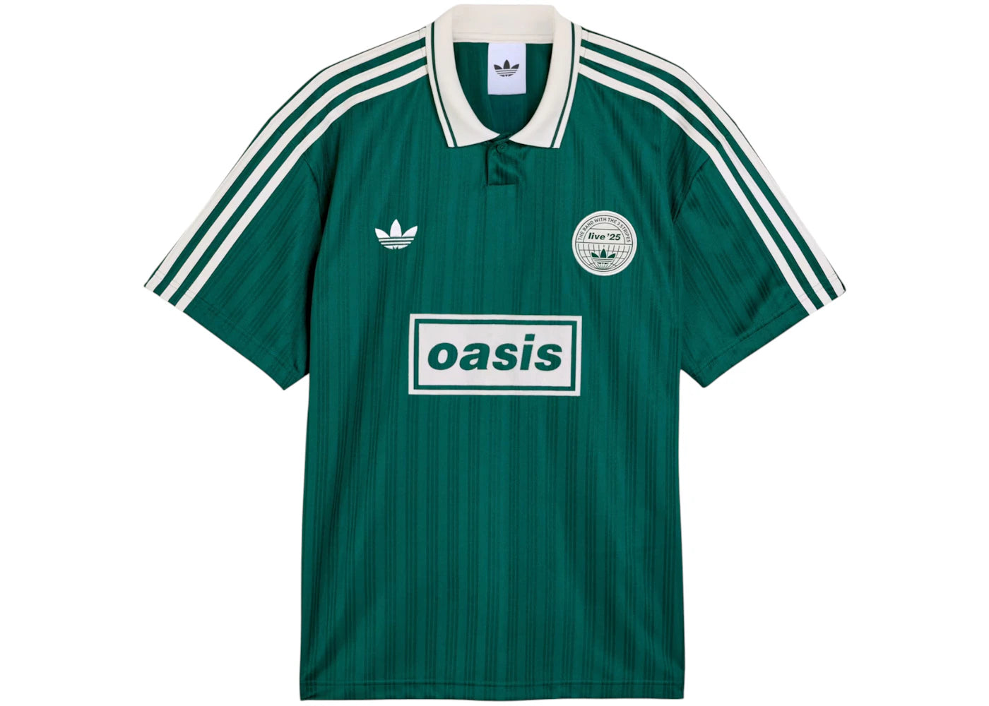 adidas x Oasis Tour Jacquard Jersey Collegiate Green/Cream White - vue secondaire A