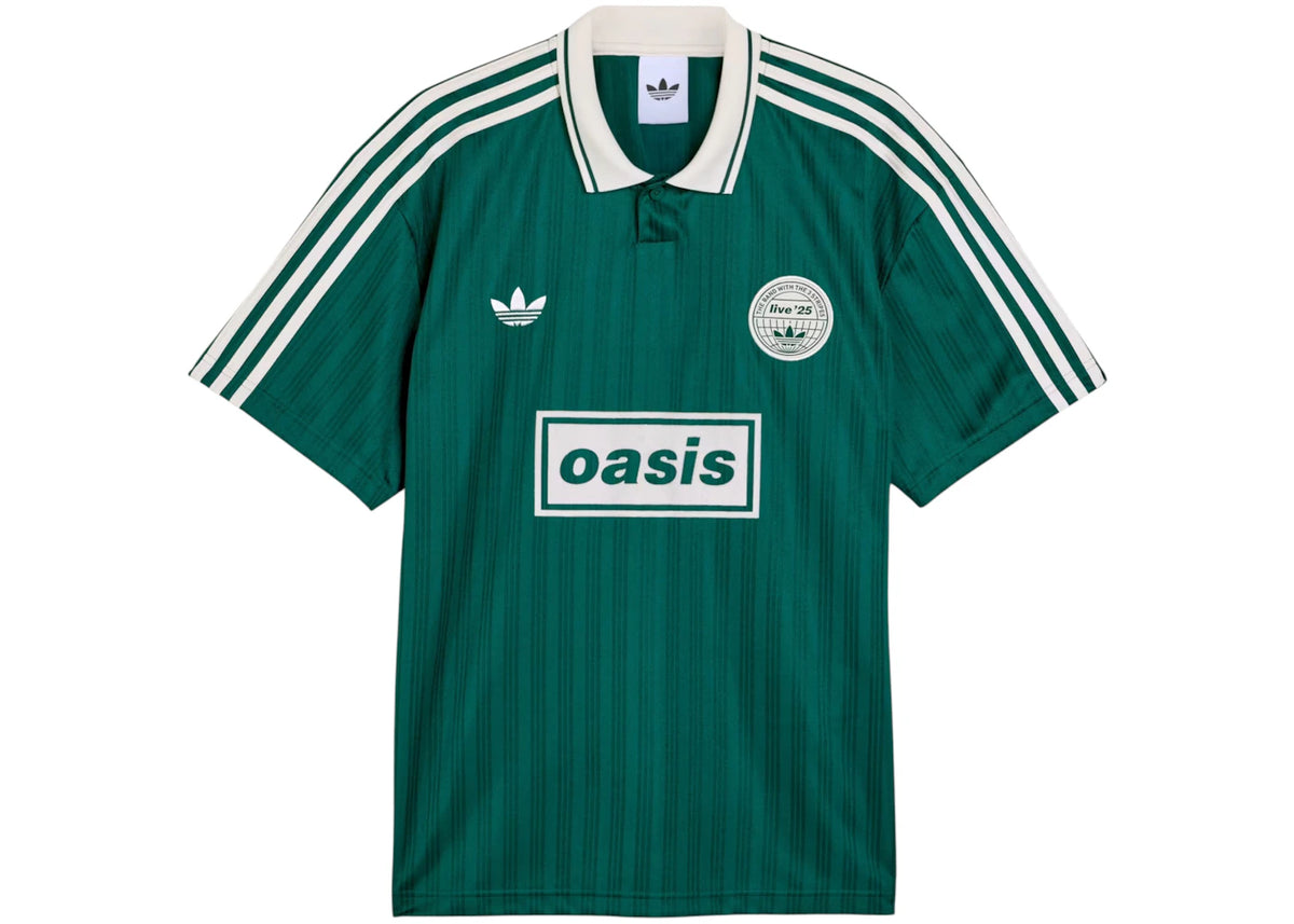 adidas x Oasis Tour Jacquard Jersey Collegiate Green/Cream White - vue 360
