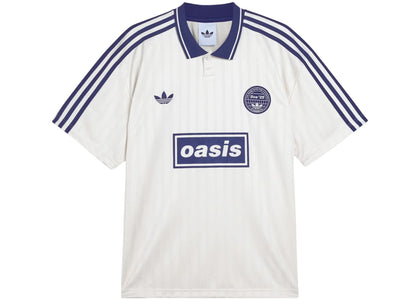 adidas x Oasis Tour Jacquard Jersey Cream White/Light Indigo - authentic adidas apparel