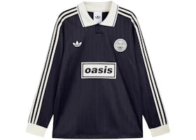 adidas x Oasis Tour Jacquard Stripe L/S Jersey Black/Cream White - authentic adidas apparel
