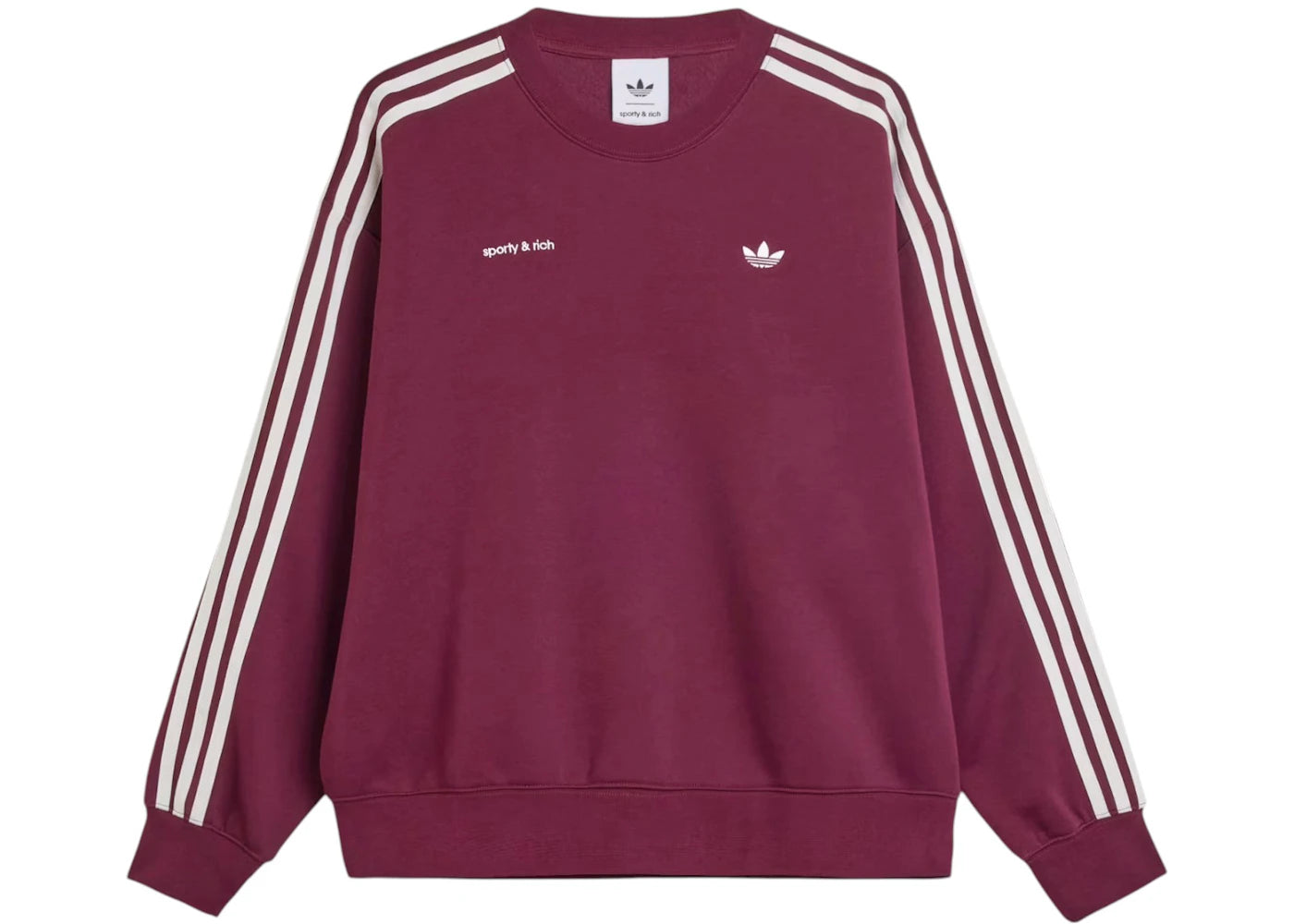 adidas x Sporty & Rich Women's Sweatshirt Maroon - vue secondaire A