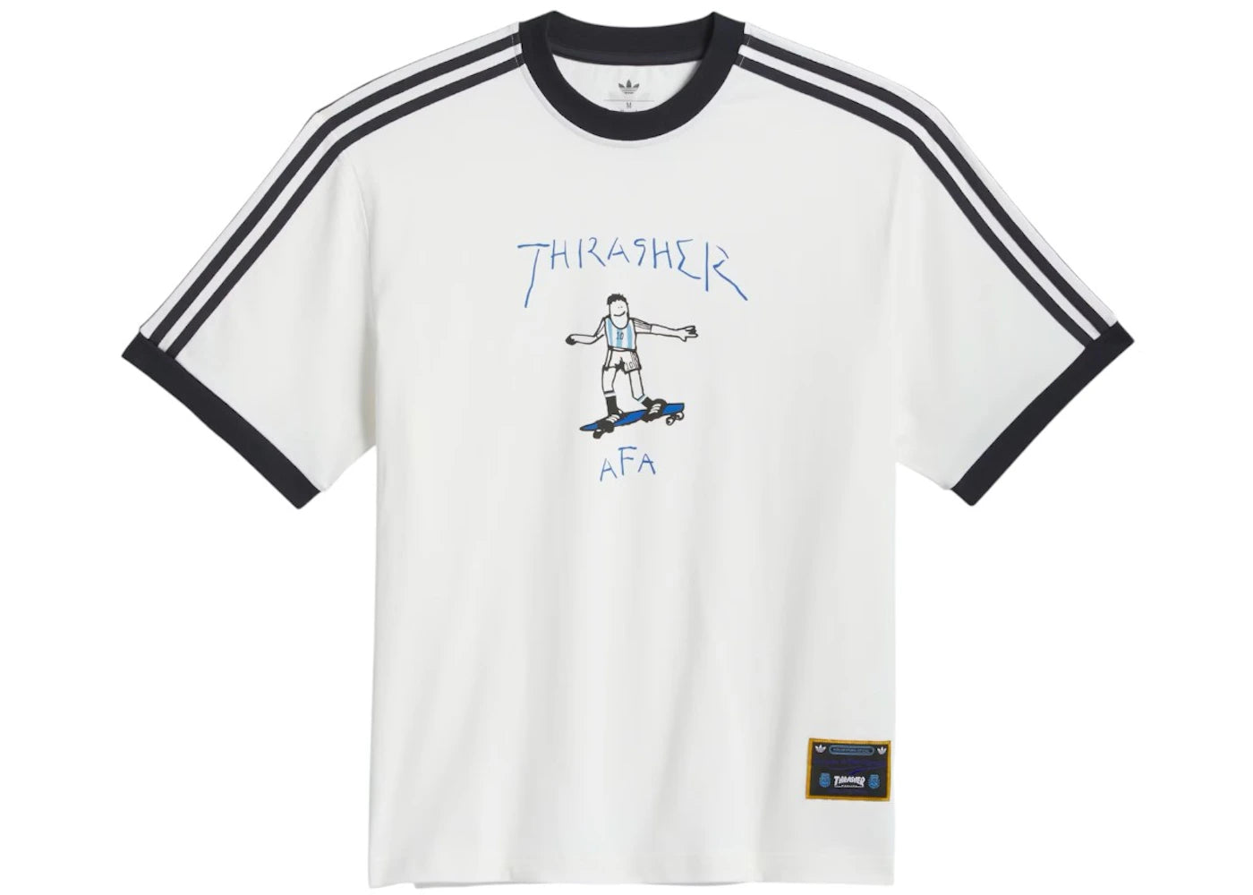 adidas x Thrasher Argentina Gonz Ringer T-shirt White - vue secondaire A
