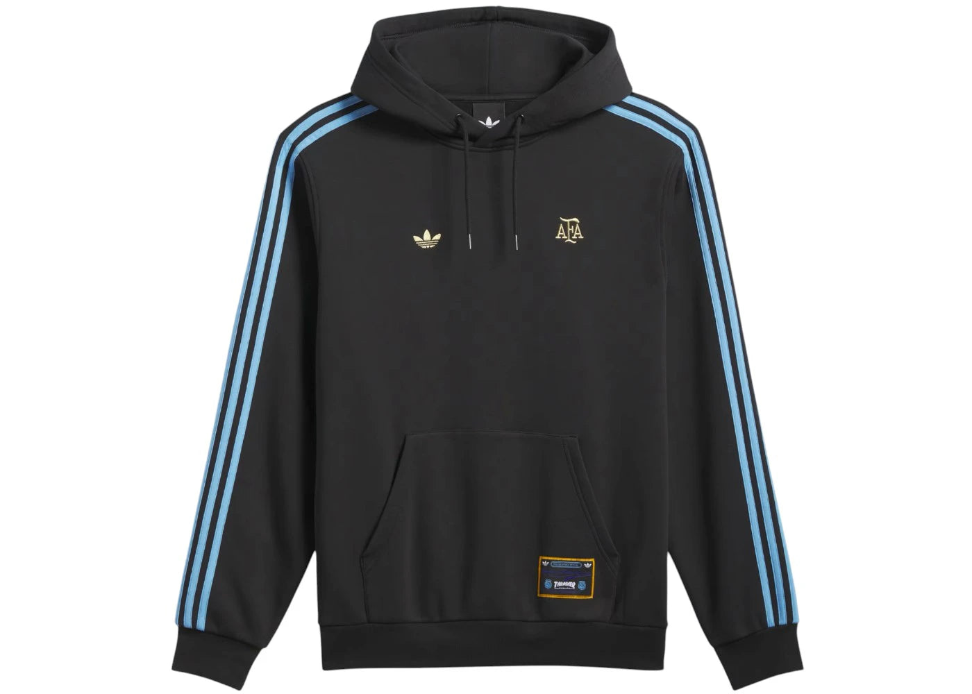 adidas x Thrasher Argentina Hoodie Black - vue 360
