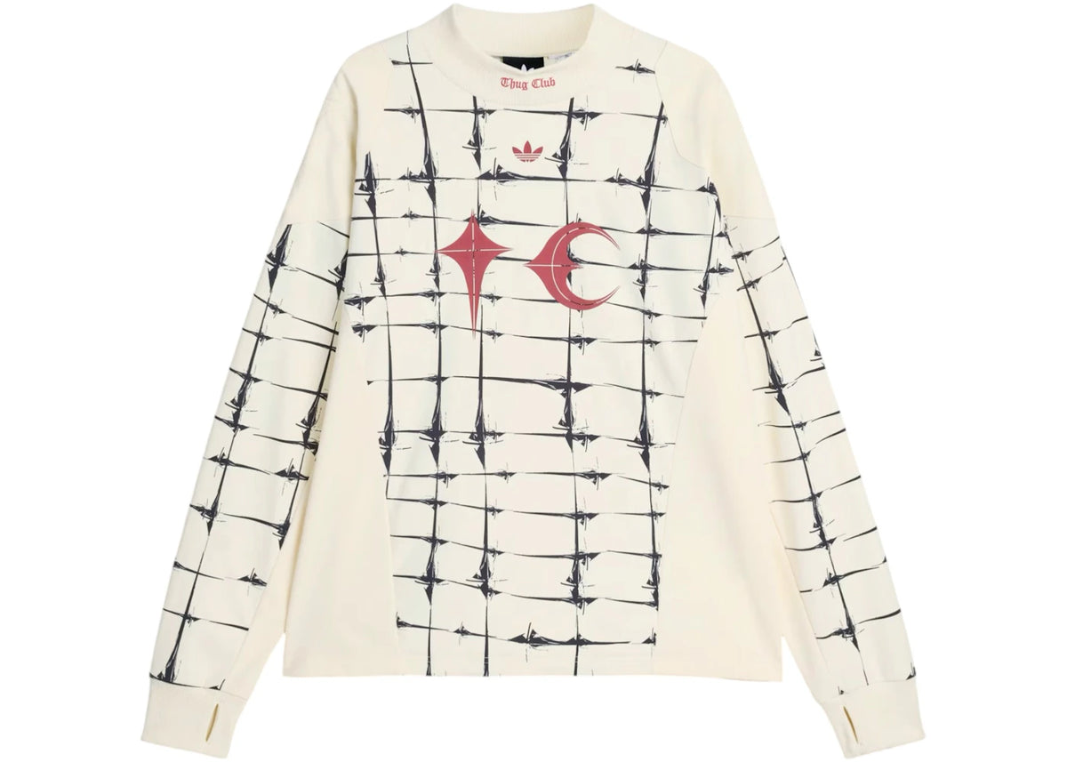 adidas x Thug Club Goalie L/S T-shirt Cream White - vue secondaire A