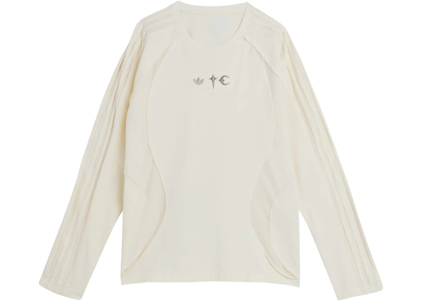 adidas x Thug Club Teamgeist Long Sleeve T-shirt Cream White - vue 360